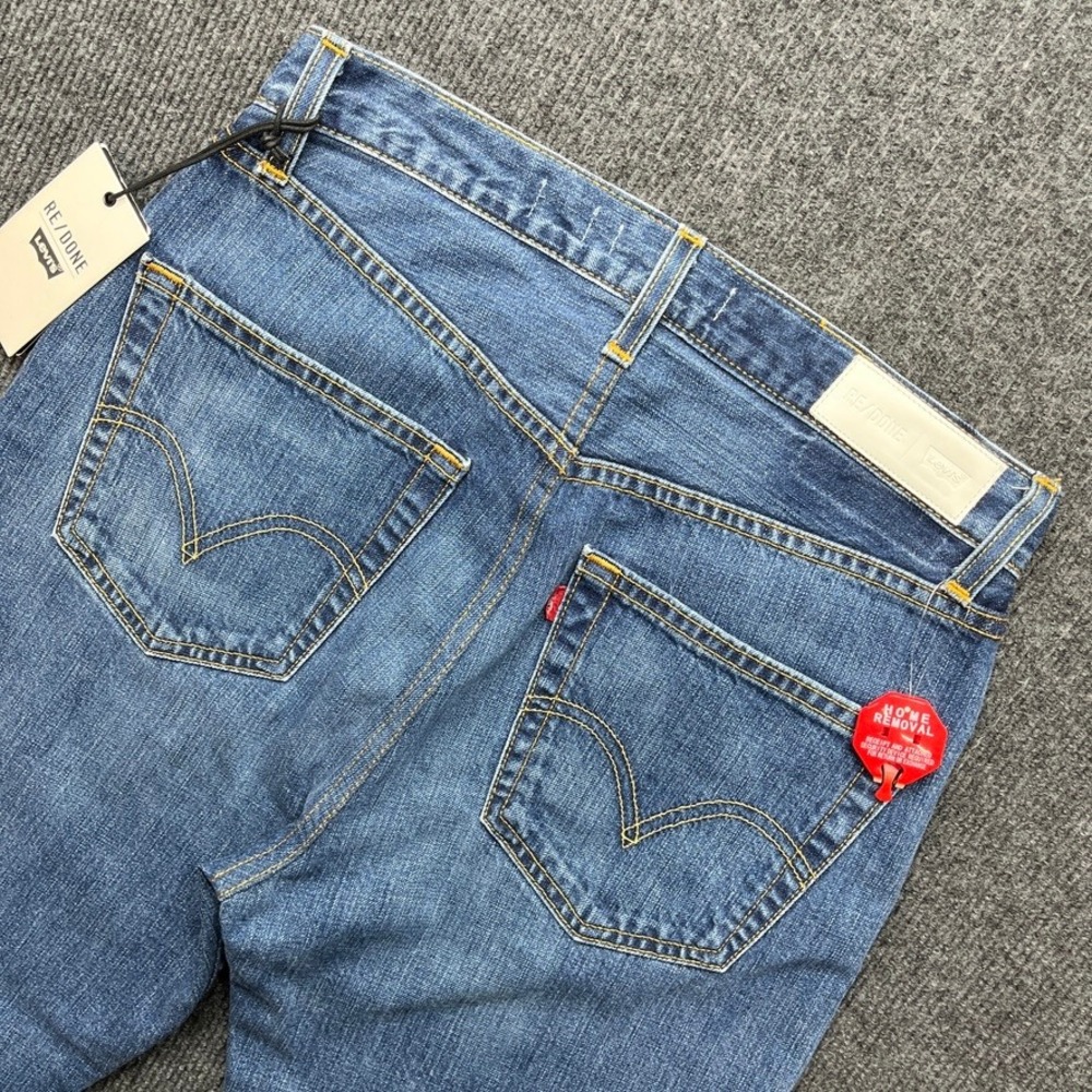RE/DONE Levis Jeans Blue Denim Size 28 High Rise Ankle Crop Vintage Style